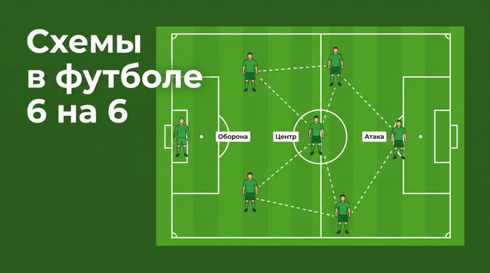 Схемы в футболе 6 на 6 — расстановка 2-2-1