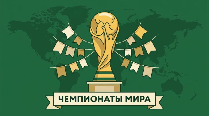 Тест по чемпионатам мира: кубок и флаги стран