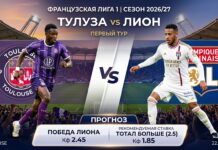Тулуза – Лион: прогноз и ставка на матч Лиги 1 22.08.2026