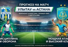 Улытау – Астана: прогноз и ставка на матч Чемпионата Казахстана 2 августа 2026