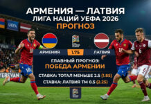 Армения — Латвия: прогноз на матч Лиги наций УЕФА 25 сентября 2026 года Армения – Латвия: прогноз и ставка на матч Лиги наций 25.09.2026