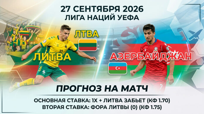 Литва – Азербайджан: прогноз и ставка на матч Лиги наций 27.09.2026