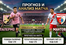 Палермо – Мантова: прогноз и ставка на Кубок Италии 3 сентября 2026
