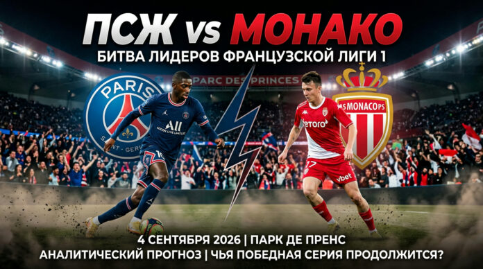 ПСЖ – Монако: прогноз и ставка на матч Лиги 1 4 сентября 2026