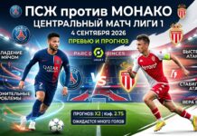 ПСЖ – Монако: прогноз и ставка на матч Лиги 1 4 сентября 2026