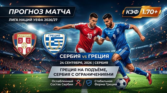 Сербия – Греция: прогноз и ставка на матч Лиги наций 24.09.2026