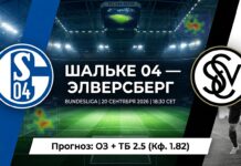 Шальке 04 – Элверсберг: прогноз и ставка на матч Бундеслиги 20 сентября 2026