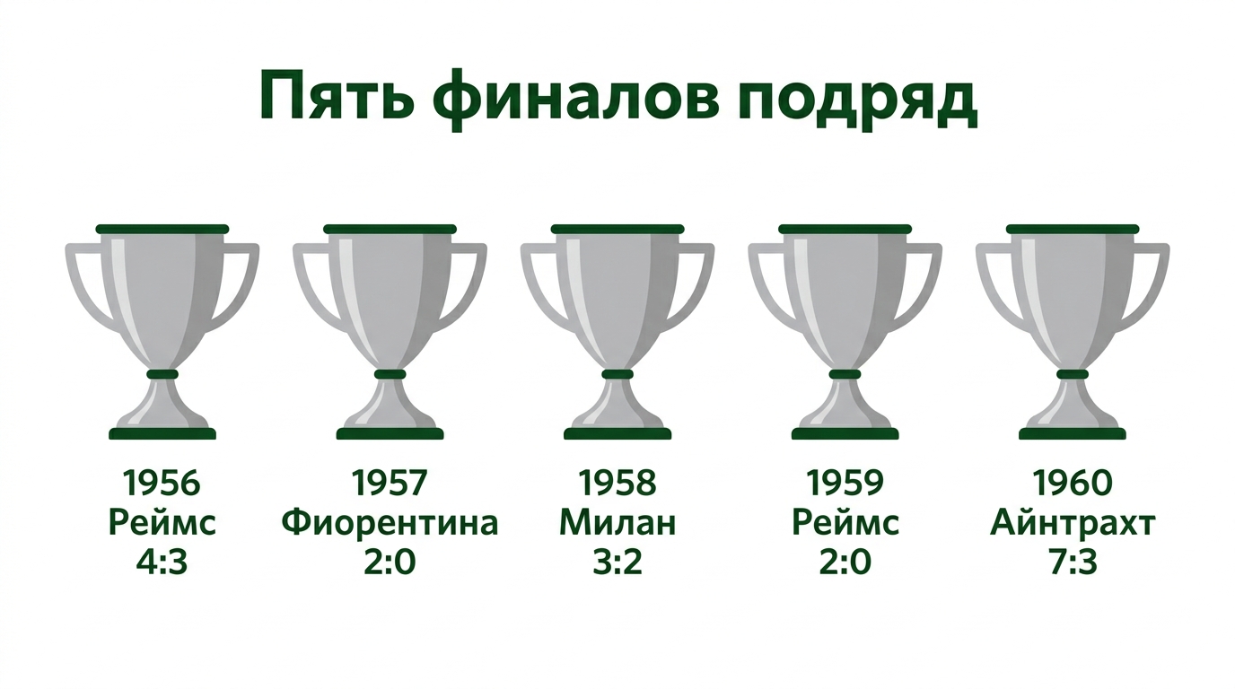 Пять финалов Кубка европейских чемпионов подряд с «Реалом»