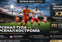 Арсенал Тула – Спартак Кострома: прогноз и ставка на матч Первой лиги 9 октября 2026