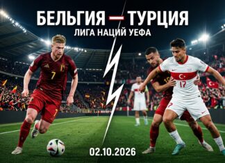 Бельгия — Турция: прогноз и ставка на матч Лиги наций 2.10.2026