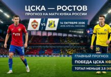 ЦСКА — Ростов: прогноз и ставка на матч Кубка России 14.10.2026