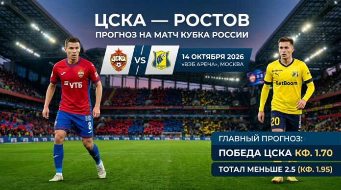 ЦСКА — Ростов: прогноз и ставка на матч Кубка России 14.10.2026