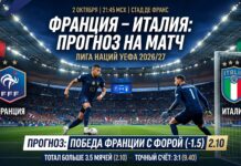 Франция – Италия: прогноз и ставка на матч Лиги наций 2 октября 2026