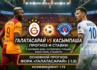 Галатасарай – Касымпаша: прогноз и ставка на матч Суперлиги 9 октября