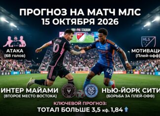 Интер Майами – Нью-Йорк Сити: прогноз и ставка на матч МЛС 15 октября 2026