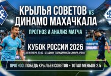 Крылья Советов — Динамо Махачкала: прогноз на матч Кубок России 29 октября 2026 Крылья Советов — Динамо Махачкала: прогноз на матч Кубка России