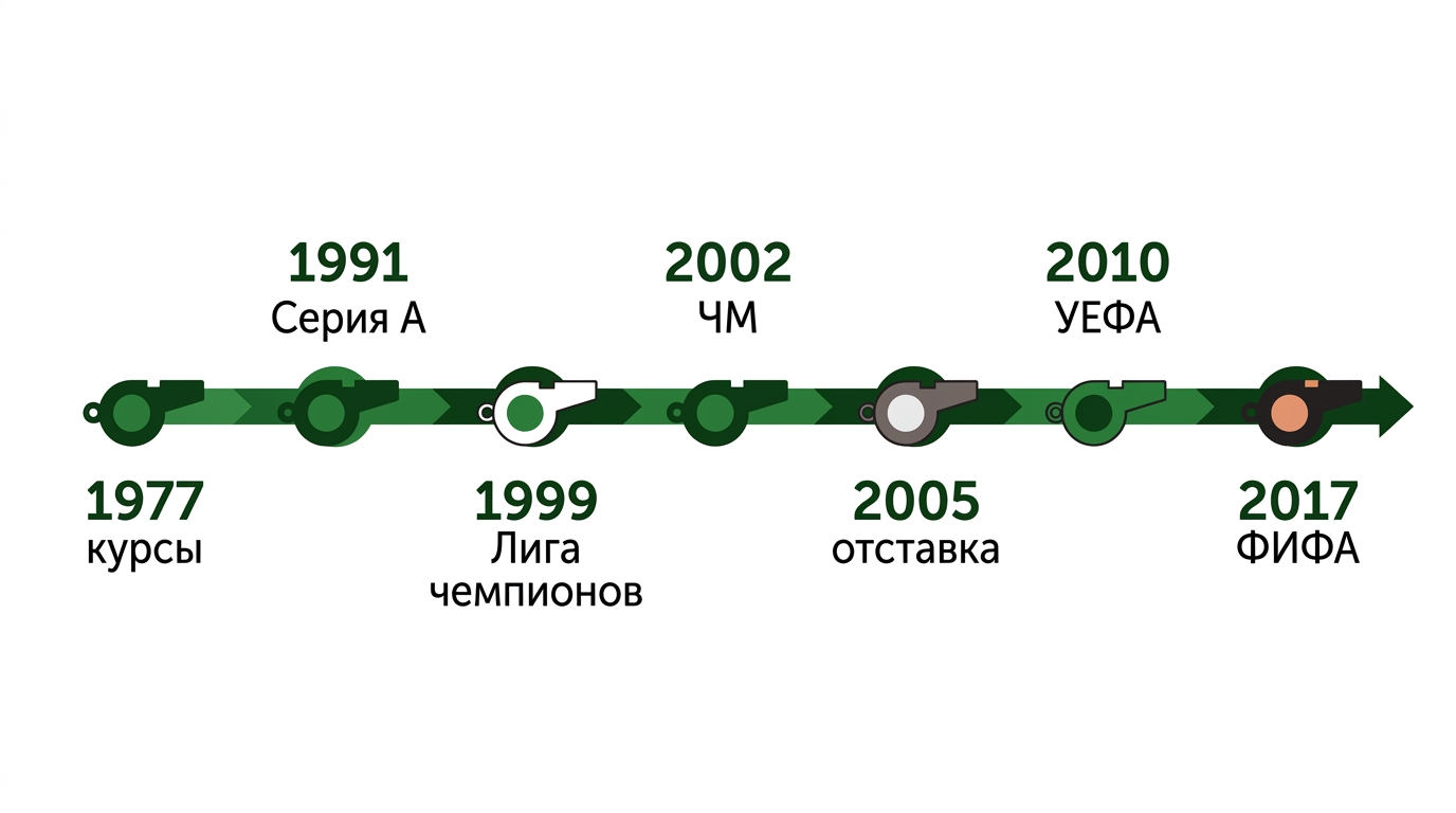 Карьера Пьерлуиджи Коллины от первых судейских курсов до ФИФА