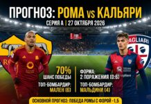 Рома — Кальяри: прогноз и ставки на матч Серии А 27 октября
