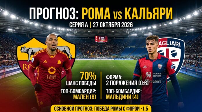Рома — Кальяри: прогноз на матч Серии А 27 октября 2026 Рома — Кальяри: прогноз и ставки на матч Серии А 27 октября