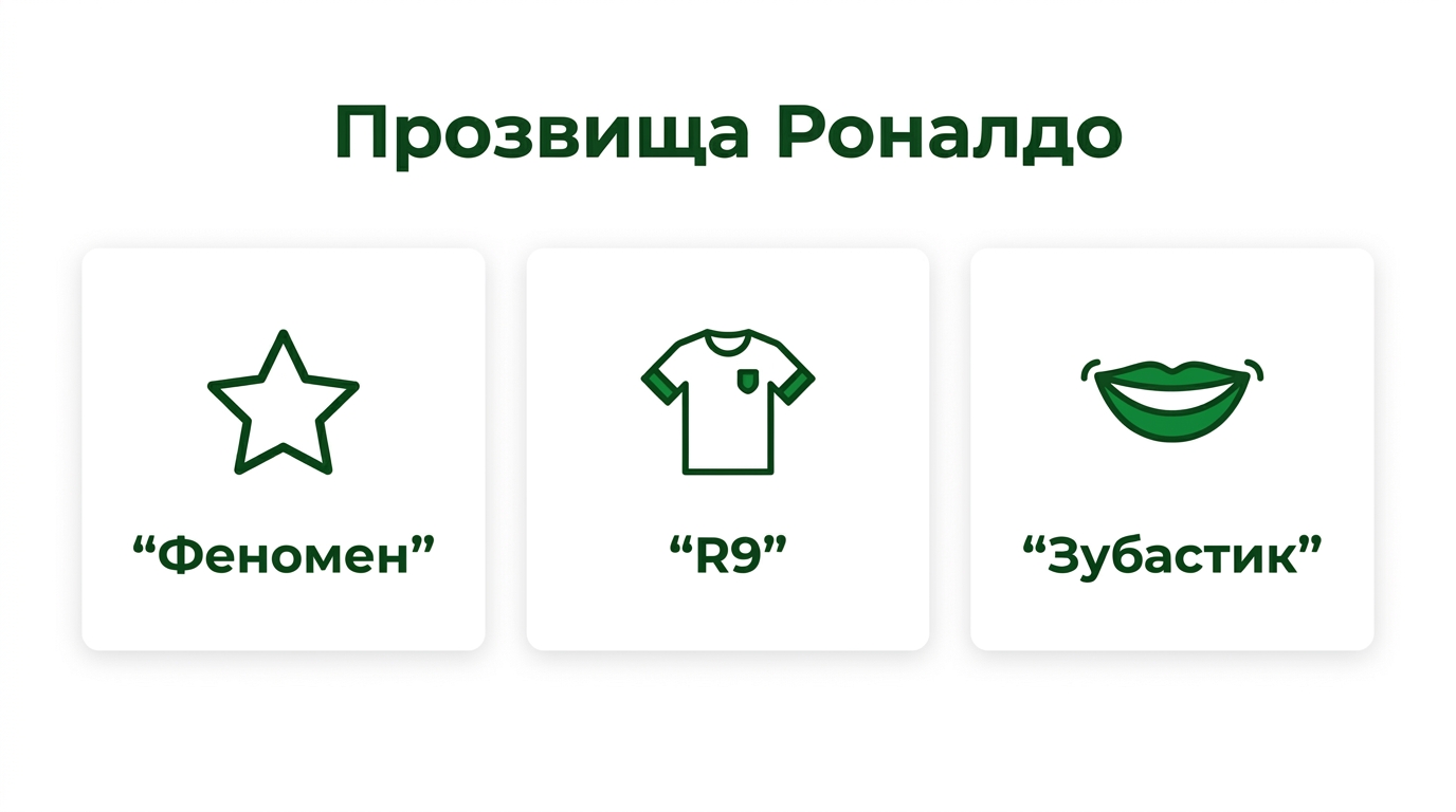 Прозвища Роналдо Назарио: Феномен, R9 и Зубастик