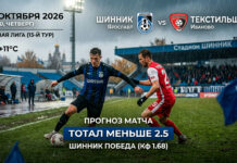 Шинник — Текстильщик: прогноз на матч Первой лиги 10 октября 2026 Шинник – Текстильщик: прогноз и ставка на матч Первой лиги 10 октября 2026