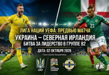 Украина — Северная Ирландия: прогноз на матч Лиги наций УЕФА 2 октября 2026 Украина — Северная Ирландия: прогноз и ставка на матч Лиги наций 2 октября 2026