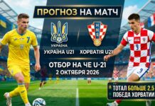 Украина U21 — Хорватия U21: прогноз на матч отбора на ЧЕ U-21 2 октября 2026 Украина U21 — Хорватия U21: прогноз и ставка на матч отбора ЧЕ 2 октября 2026