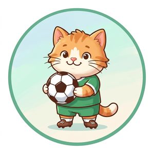 Футбольная аватарка: кот-футболист
